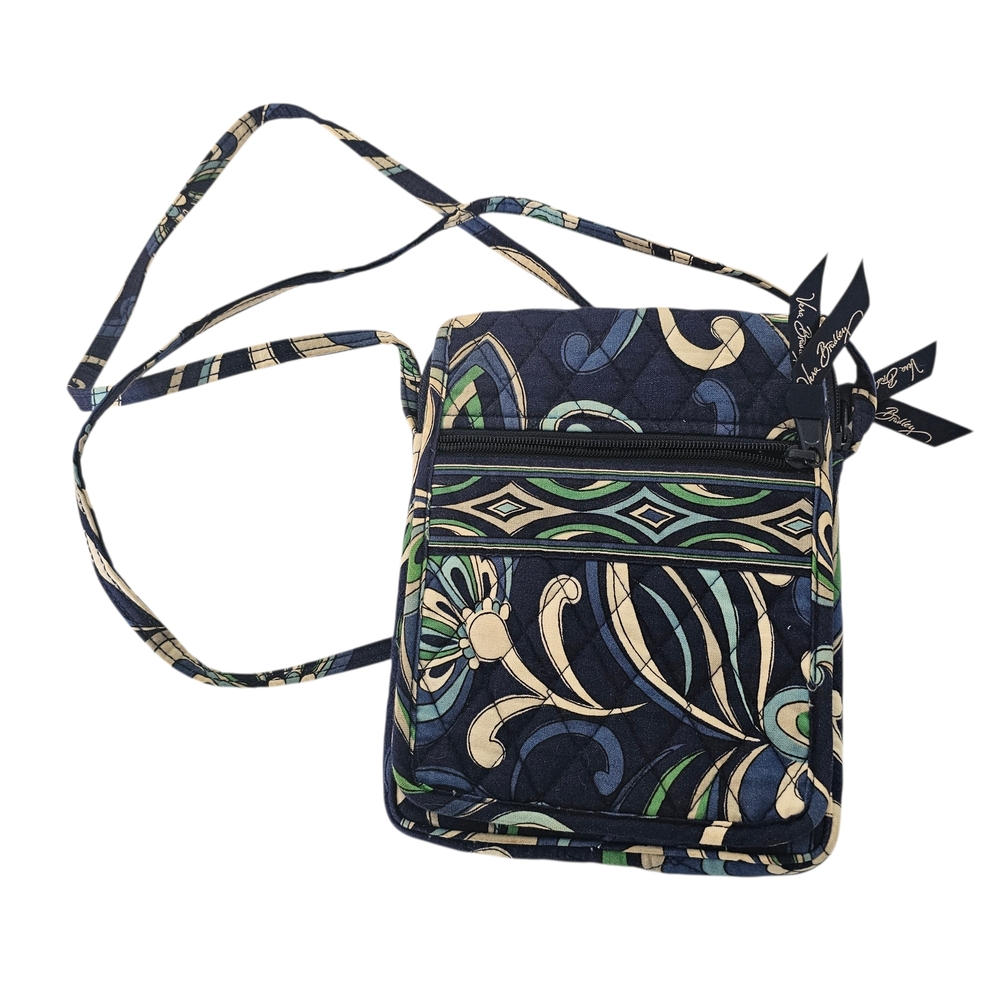 Vera Bradley NWOT Blue Floral Mini Hipster All in One Wallet Purse Crossbody